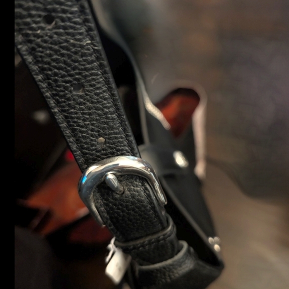 Brighton Black Studded Shoulder Bag with Structured Design Jill Purse - Picture 3 of 12